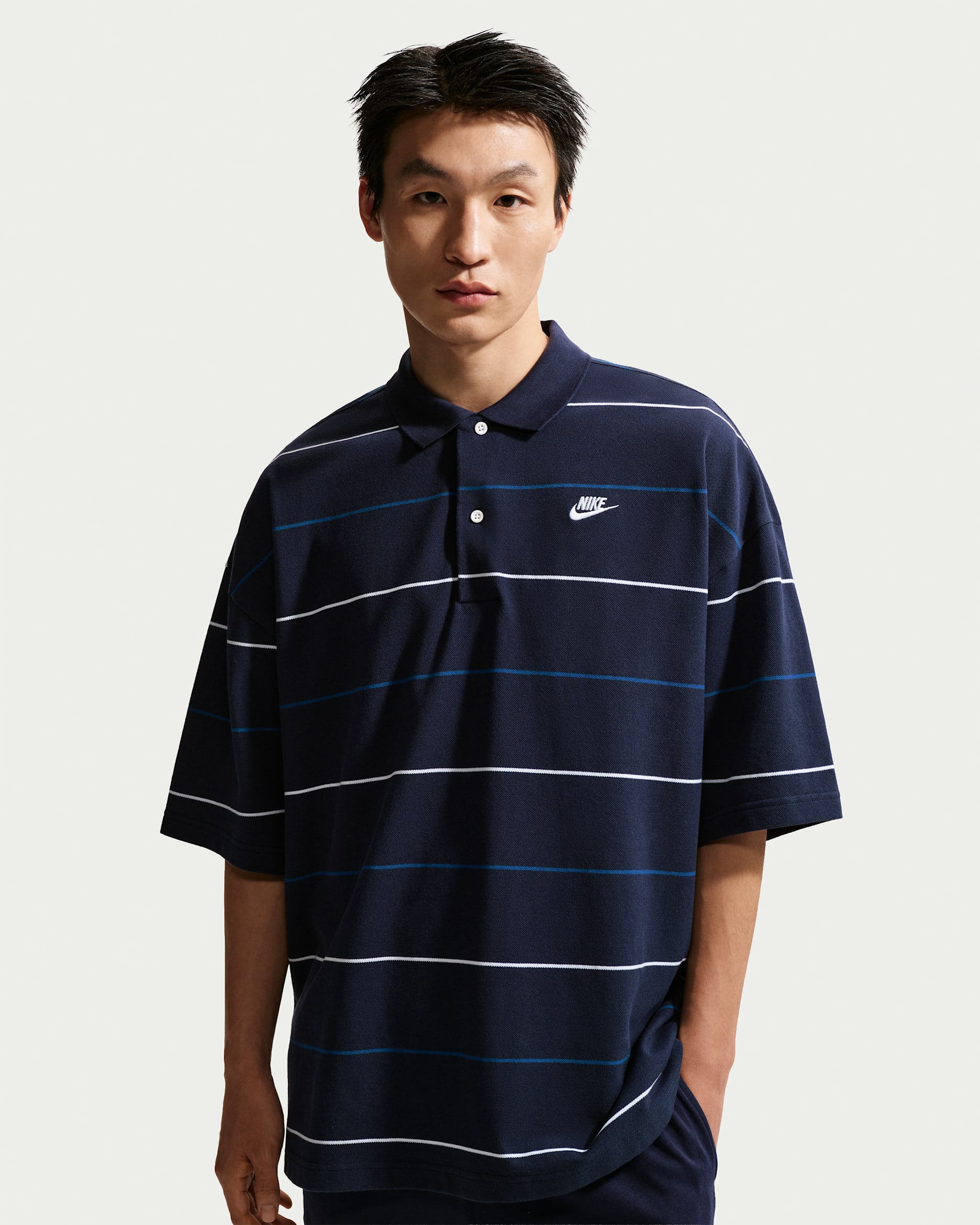 Nike Sportswear Club Men's Oversized Striped Polo. Nike ID